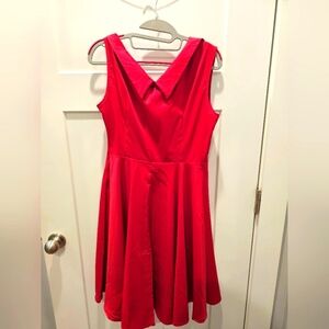 NWT SemiQiaFashion Red Fit & Flare Dress Size XL Vintage-Inspired Sleeveless